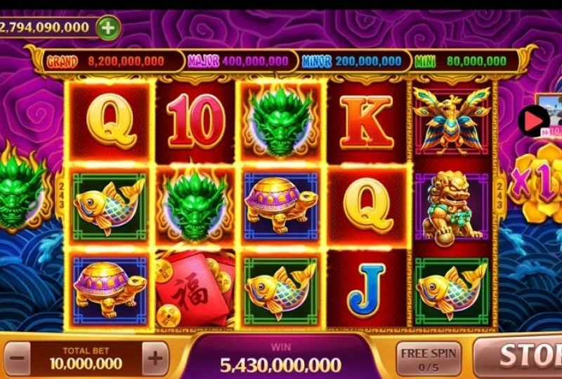 Dapatkan Jackpot Naga Ijo X30, Naga Hitam, Naga Biru dan Naga Merah pada Higgs Domino TopBos Slot Room 5 Dragon 