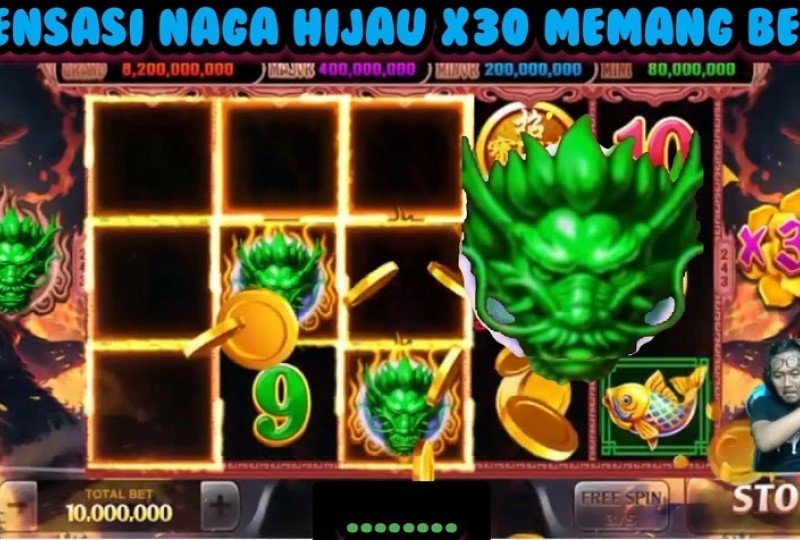 Maknyus! JP Scatter Kepala Naga Hijau X30 Full Chip, Jam Hoki, Pola Room, Teknik Spin, 5 Dragon Higgs Domino TopBos