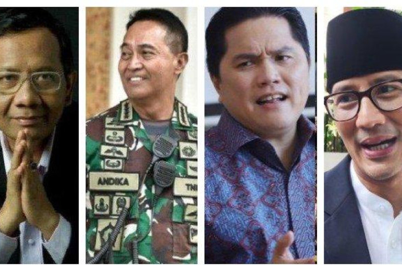 Calon Pendamping Ganjar Pranowo di Pilpres 2024: Erick Thohir, Sandiaga Uno, Andika Perkasa, atau Mahfud MD