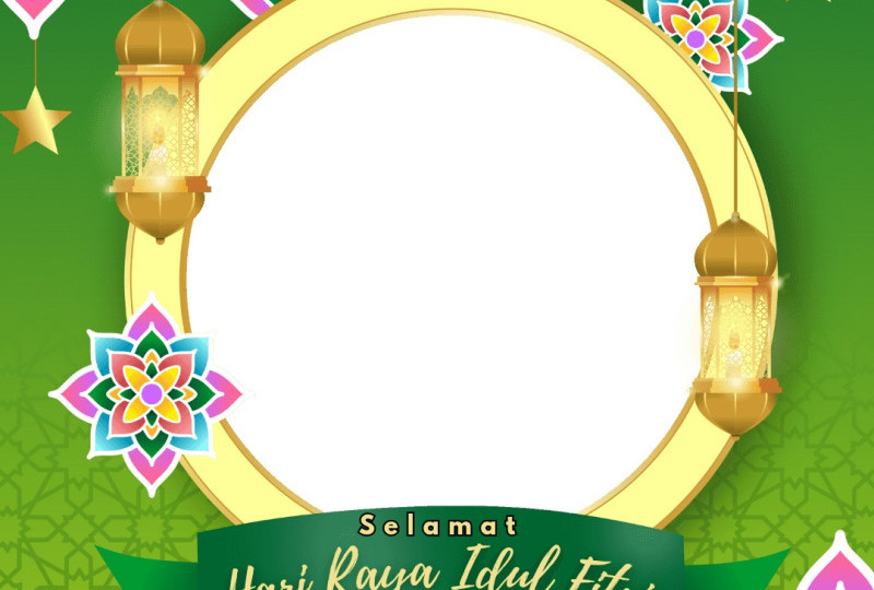 Mentahan Twibbon Selamat Hari Raya Idul Fitri 1444 h png, canva login twibonize.com