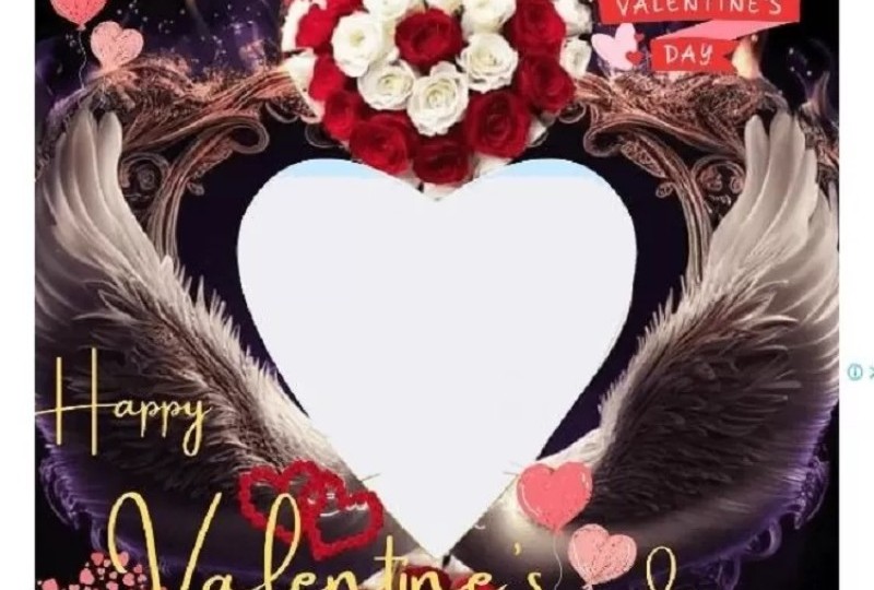 Cara Bikin Sendiri TWIBBON Happy Valentine Day 2023, background desain keren dan cara masukin foto serta cara pasang di picsart