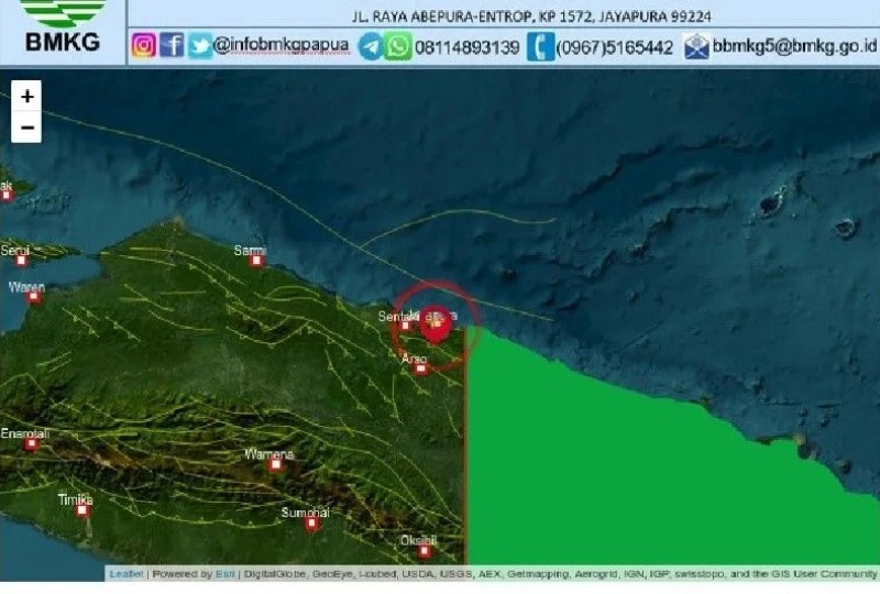 Penjelasan BMKG soal gempa terkini di jayapura 3 Januari 2023, magnitudo 4,9